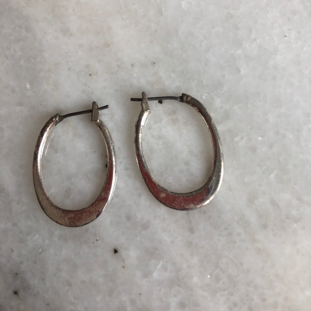 Silver hoop earrings